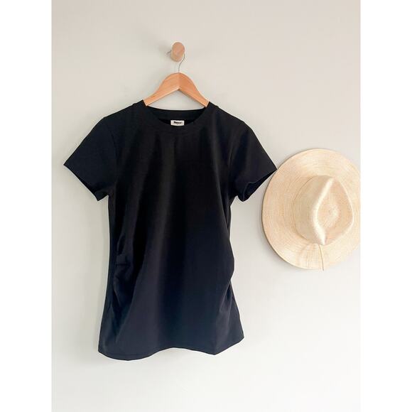J Crew Factory | NWT | Maternity crewneck tee in Black | Sz M maternity - Picture 2 of 9